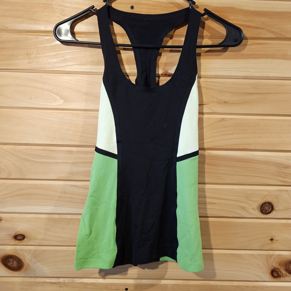 Lululemon Womens Black and Green Tank Top